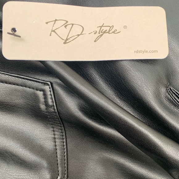 NWT Vegan Leather trench coat Size M - Picture 4 of 6